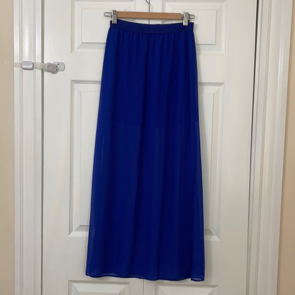 H&M royal blue maxi skirt